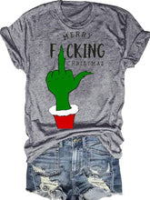 将图片加载到图库查看器,Women's Christmas Print Short Sleeve T-Shirt