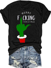将图片加载到图库查看器,Women's Christmas Print Short Sleeve T-Shirt